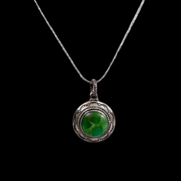 BARSE Green Turquoise Sterling Silver Necklace - Picture 9 of 14